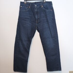 Levi's 505 Regular Fit Dark Wash Blue Jeans
